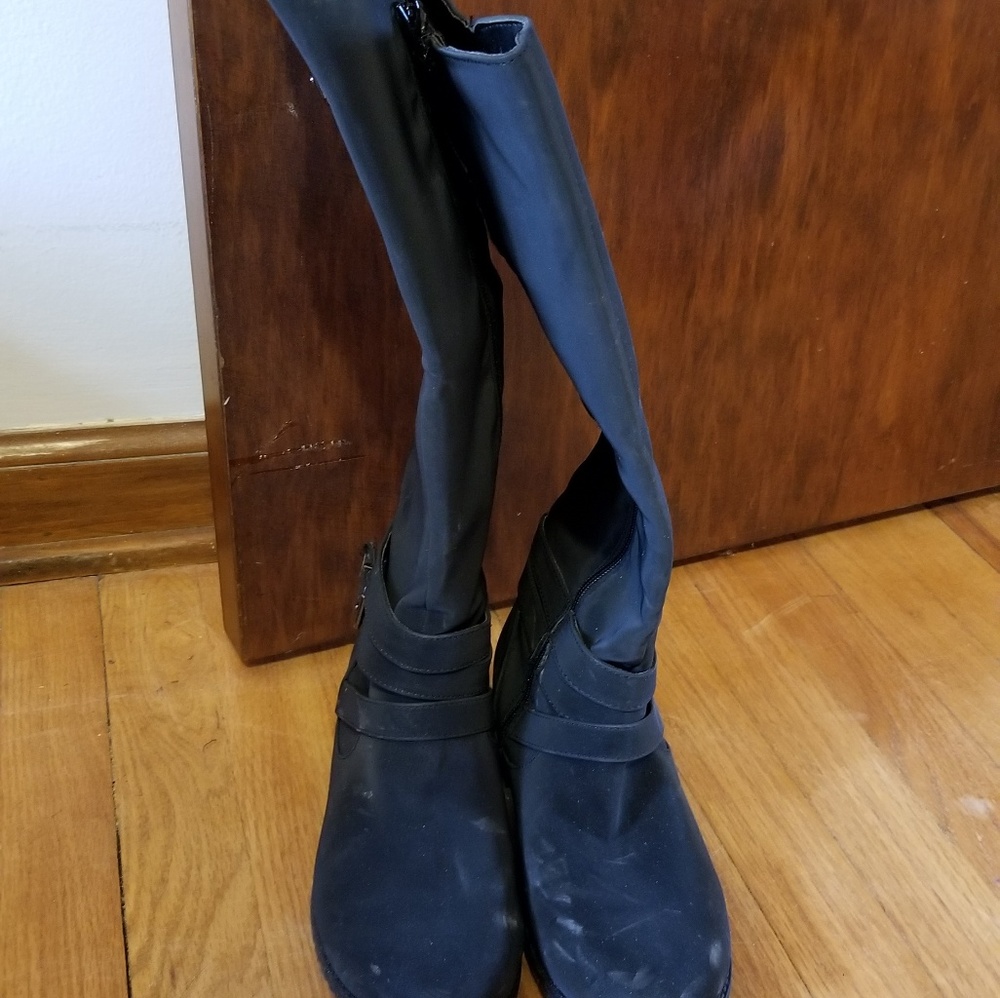 Black knee high boots